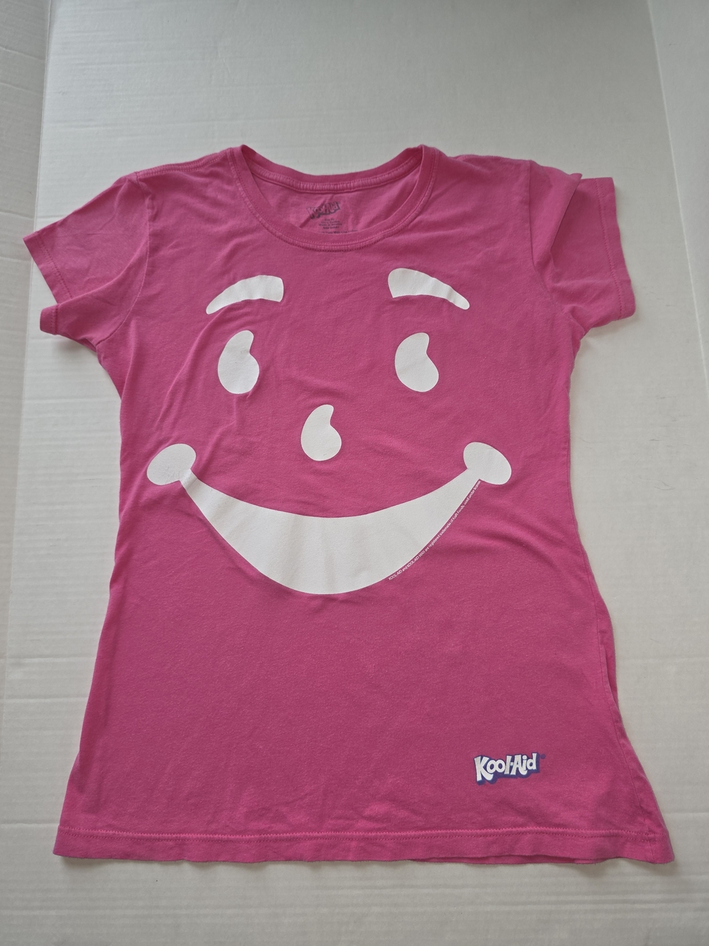 Kool-Aid Juniors Pink Short Sleeve Smiley Tee Sz XL